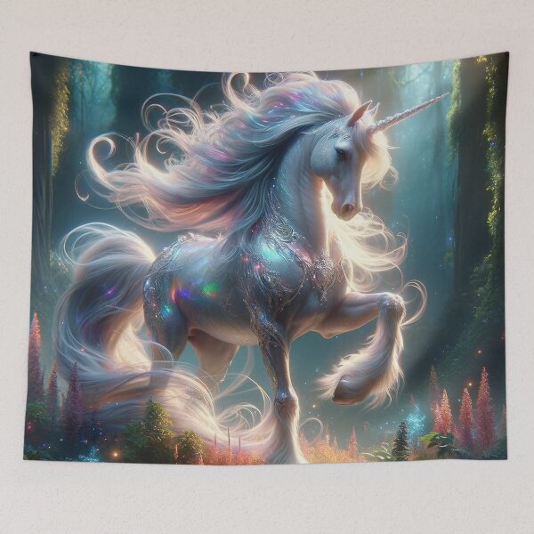 Item preview, Enchanted Magical Mystic Forest Unicorn designed and sold by Fantasy Horseys.