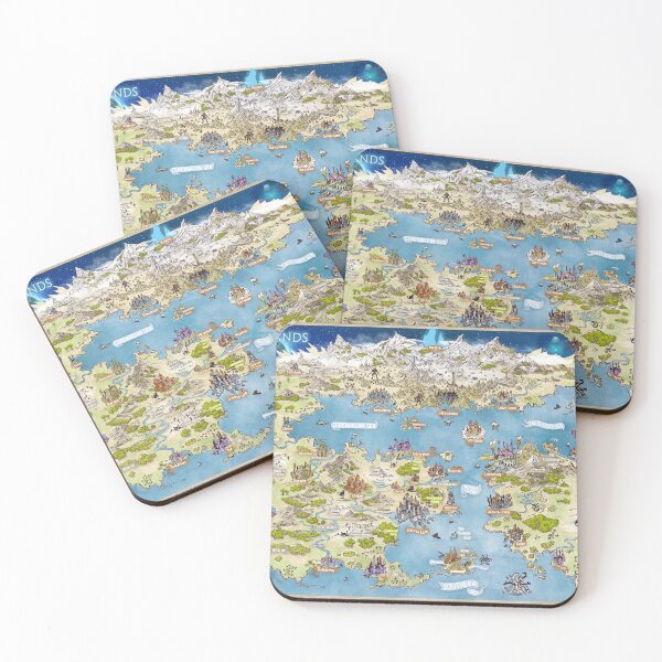 Item preview, Fantasy Map of the H.P. Lovecraft Dreamlands designed and sold by QatlasMap Shop.