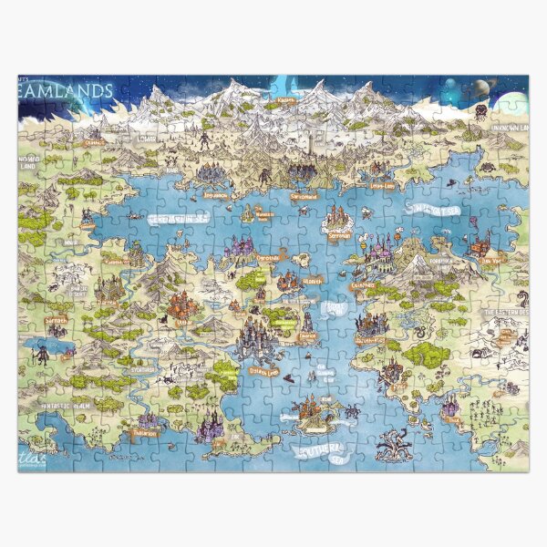Fantasy Map of the H.P. Lovecraft Dreamlands Jigsaw Puzzle