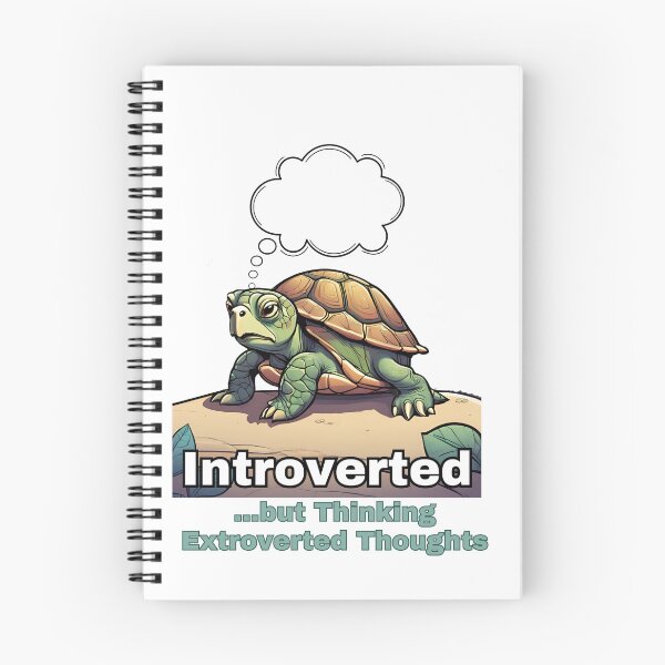 Item preview, Introverted but Thinking Extroverted Thoughts – Funny Turtle T-Shirt designed and sold by JCRockDesign.