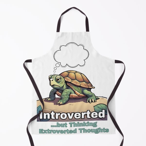 Item preview, Introverted but Thinking Extroverted Thoughts – Funny Turtle T-Shirt designed and sold by JCRockDesign.