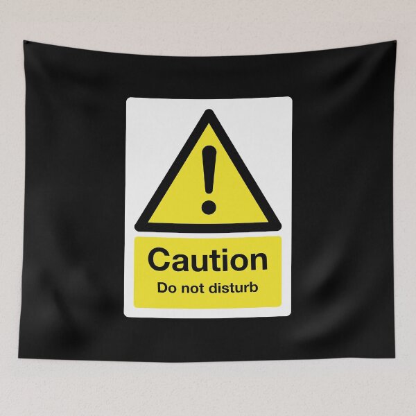 Item preview, Caution: Do Not Disturb Sign (on black) designed and sold by STUDIO-72.