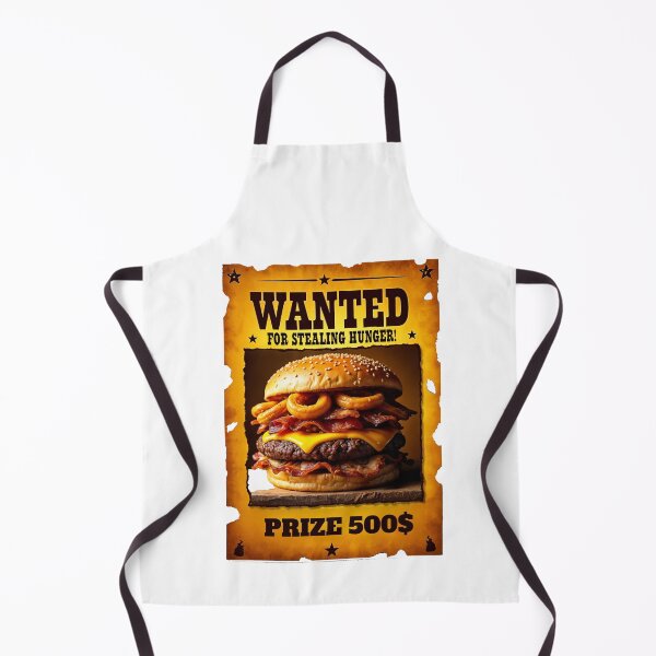 Item preview, Wanted: For Stealing Hunger - Wild West Burger Design designed and sold by Mustafa Mitwally.
