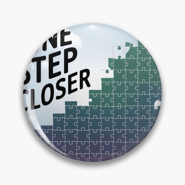Item preview, Inspirational Puzzle Illustration with 'One Step Closer' Message in Sky designed and sold by Creative88Art.