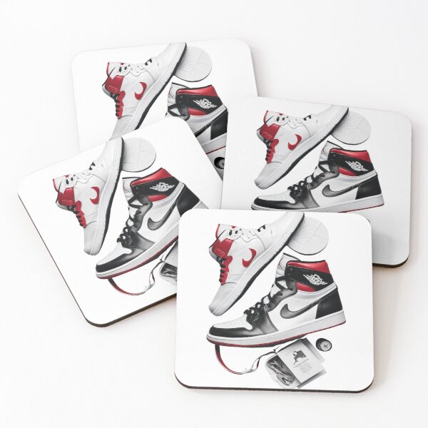 Item preview, Iconic Black, White, and Red High-Top Sneakers designed and sold by PRIME4YOU.