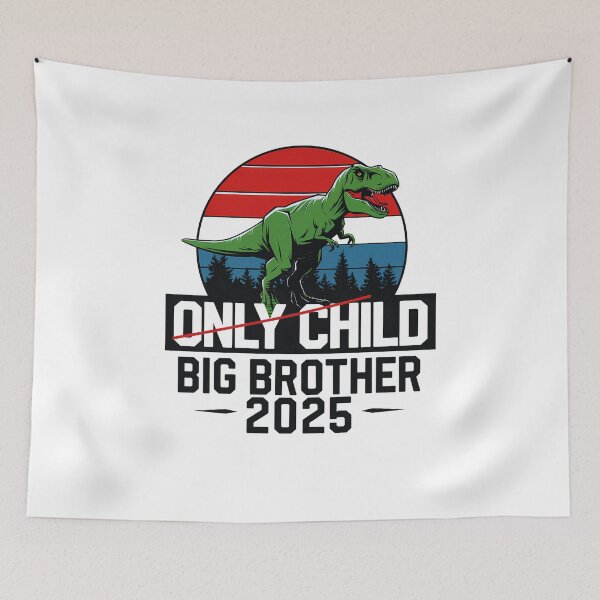 Item preview, T-Rex Dinosaur Shirt Only Child Big Brother 2025 Promoted To Big Brother designed and sold by SlocifieShop.