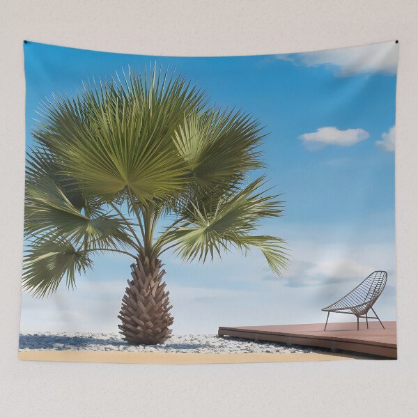 Item preview, palm beach chair sand wood floor sky designed and sold by AA-designstore.