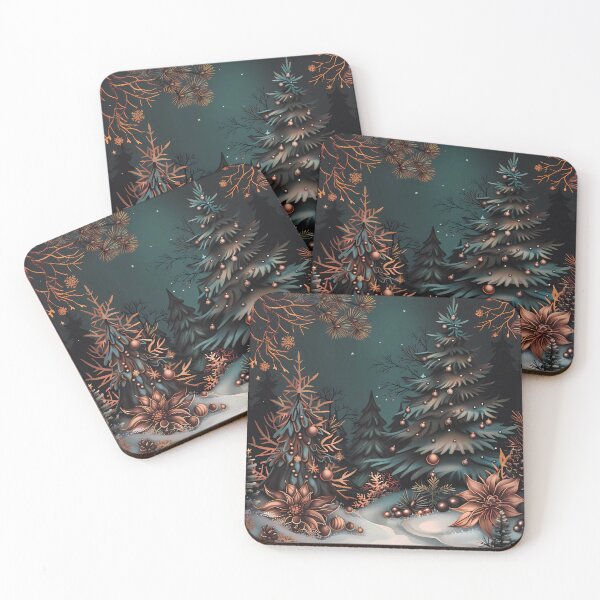 Item preview, Snowy forest. Winter landscape. Winter night. designed and sold by MagelliShop.