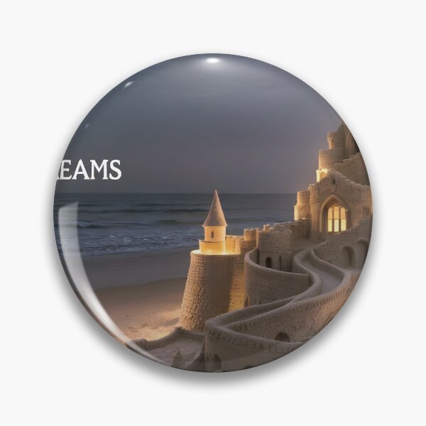 Item preview, Majestic Illuminated Sandcastle by the Ocean at Dusk designed and sold by Creative88Art.