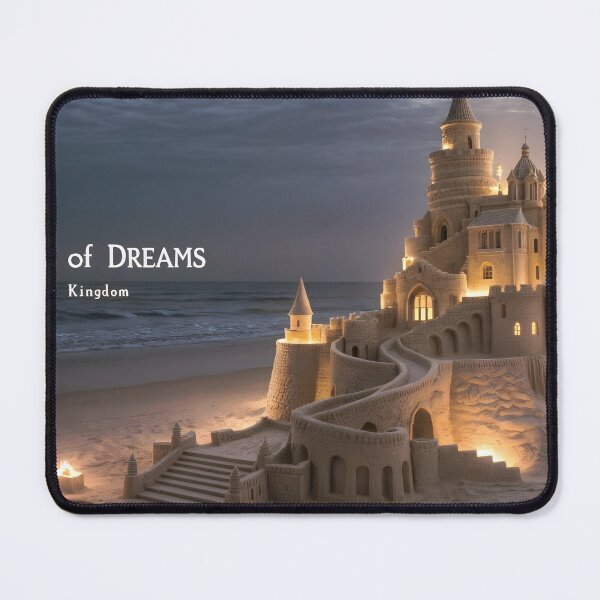 Item preview, Majestic Illuminated Sandcastle by the Ocean at Dusk designed and sold by Creative88Art.