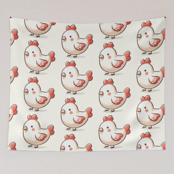 Item preview, Curious white chicken  designed and sold by DaintyDooodles.