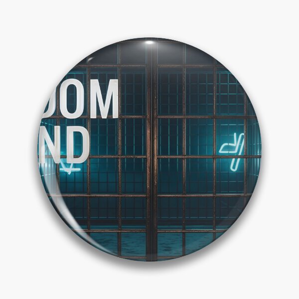 Item preview, Abstract Representation of Freedom Beyond Bars With Neon Lights designed and sold by Creative88Art.
