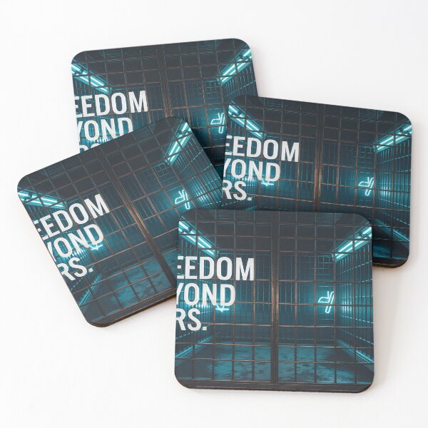 Item preview, Abstract Representation of Freedom Beyond Bars With Neon Lights designed and sold by Creative88Art.