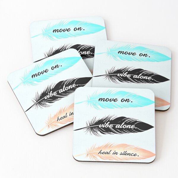 Item preview, Move on. Vibe alone. Heal in silence. - Self Empowerment Quote designed and sold by Earth Nature Creations.