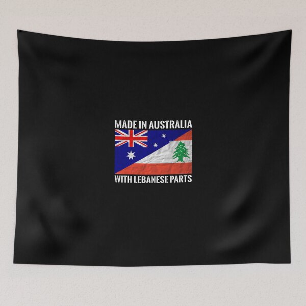 Aperçu de l'œuvre Fabriqué en Australie avec des pièces libanaises - Libanais créée et vendue par T-shirt For You.