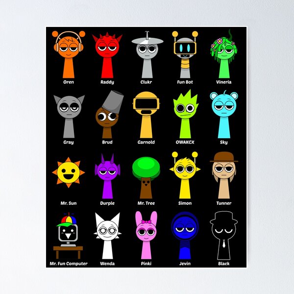 Vista previa del artículo con la obra «Todos mis juguetes de juego Sprunki», diseñado y vendido por Sprunki Shop.