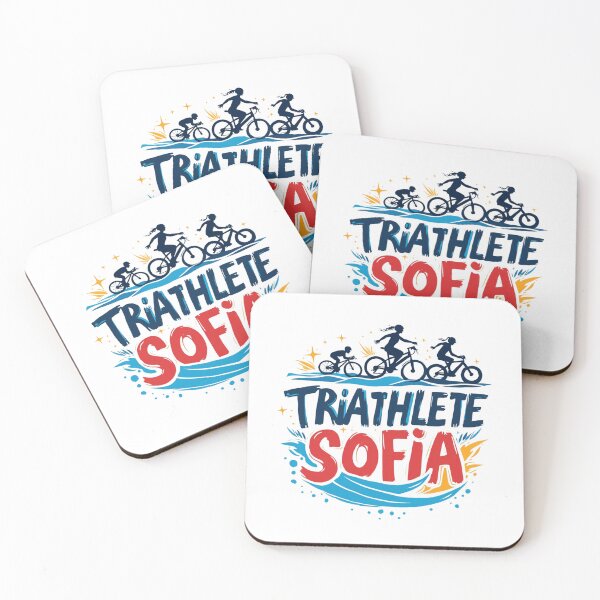 Artikelvorschau, Dynamische Triathletin Sofía – Schwimmen, Radfahren, Laufen entworfen und verkauft von Triathlongram.