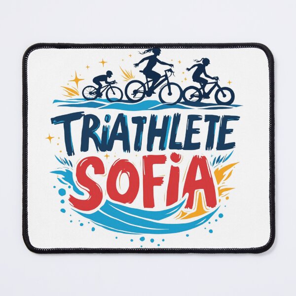 Item preview, Dynamic Triathlete Sofía - Swim, Bike, Run designed and sold by Triathlongram.