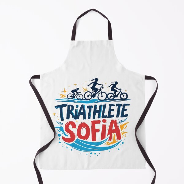 Artikelvorschau, Dynamische Triathletin Sofía – Schwimmen, Radfahren, Laufen entworfen und verkauft von Triathlongram.