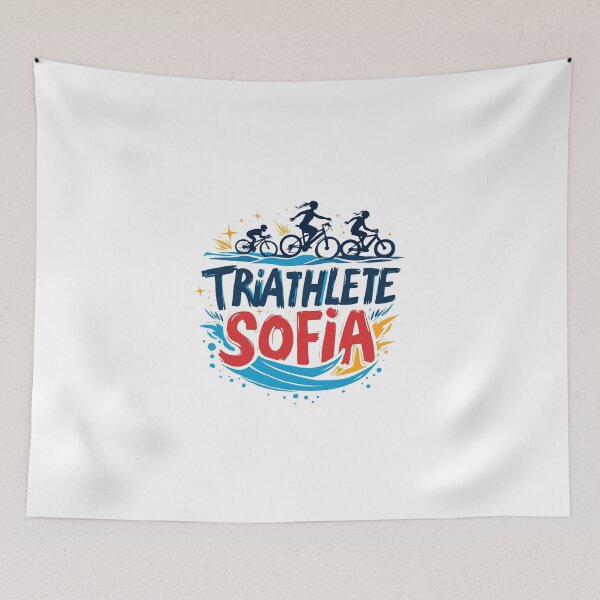 Item preview, Dynamic Triathlete Sofía - Swim, Bike, Run designed and sold by Triathlongram.