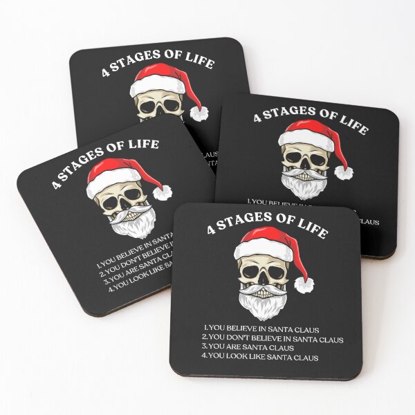 Item preview, Skull Santa Design Showcasing 4 Stages of Christmas Life designed and sold by dchom.