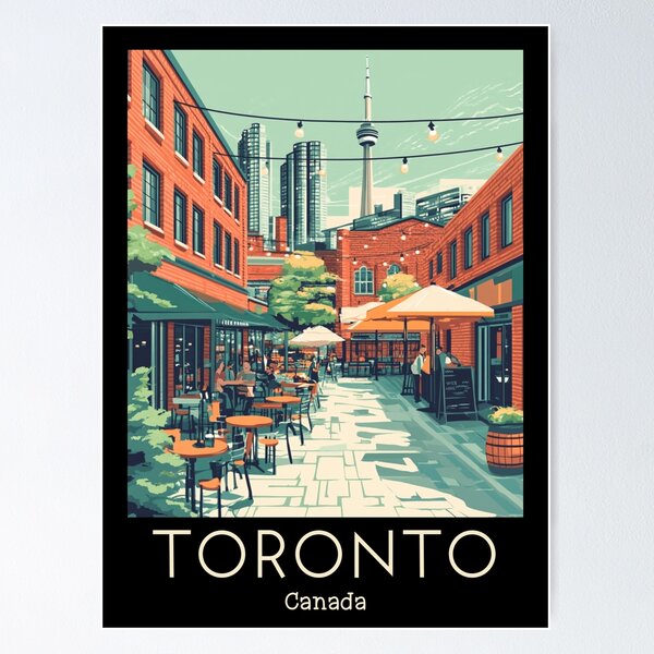Item preview, Vintage Travel Illustration of Toronto - Canada  designed and sold by GoodOldVintage.
