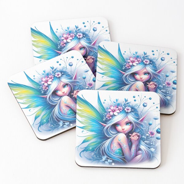 Item preview, Frosted Fairy of Blue Blossoms designed and sold by Vitalka-uk.