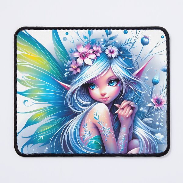 Item preview, Frosted Fairy of Blue Blossoms designed and sold by Vitalka-uk.
