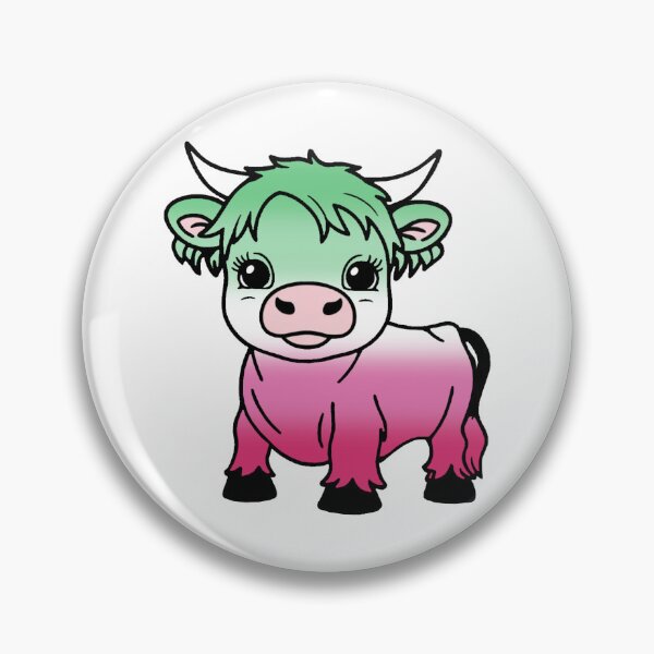 Item preview, Cute Abrosexual Pride Highland Cow, Abrosexual Pride Flag Colors designed and sold by Travelslightly.