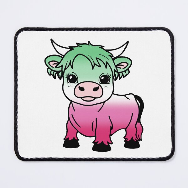 Item preview, Cute Abrosexual Pride Highland Cow, Abrosexual Pride Flag Colors designed and sold by Travelslightly.