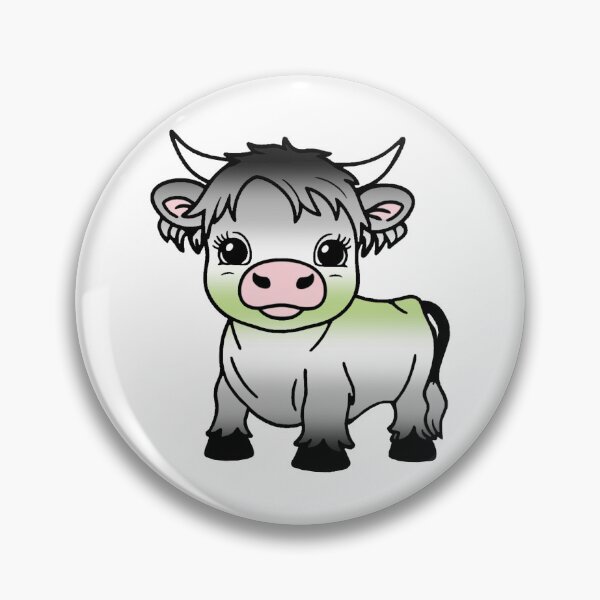 Item preview, Cute Agender Pride Highland Cow, Agender Pride Flag Colors designed and sold by Travelslightly.
