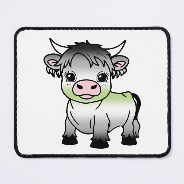 Item preview, Cute Agender Pride Highland Cow, Agender Pride Flag Colors designed and sold by Travelslightly.