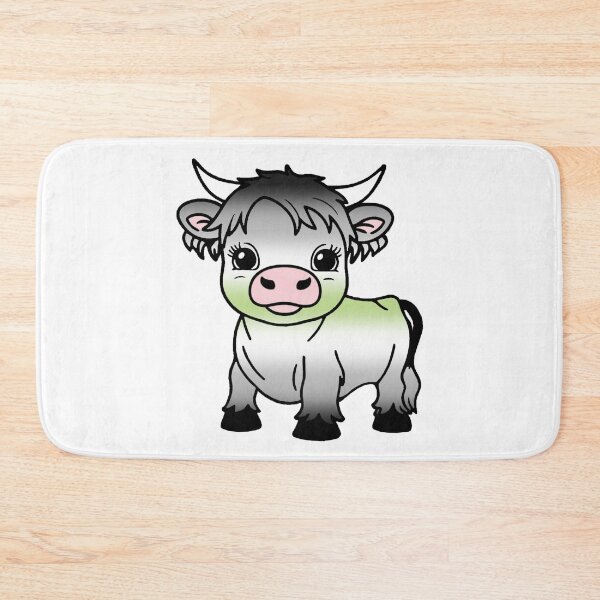 Item preview, Cute Agender Pride Highland Cow, Agender Pride Flag Colors designed and sold by Travelslightly.