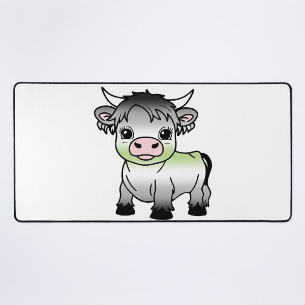 Item preview, Cute Agender Pride Highland Cow, Agender Pride Flag Colors designed and sold by Travelslightly.