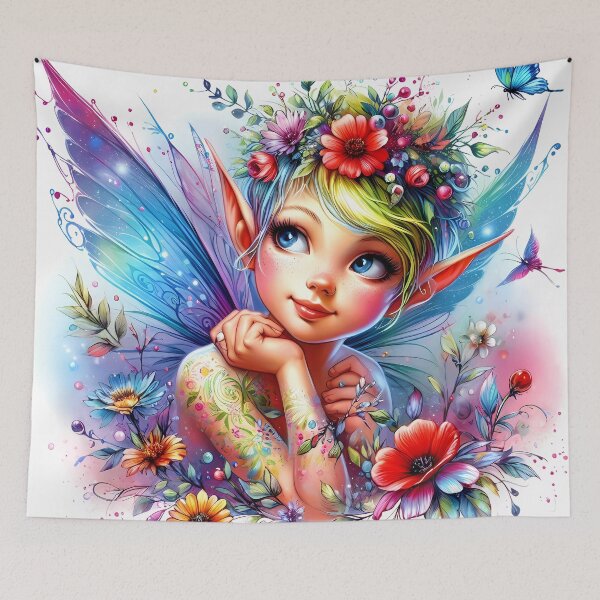 Item preview, Cheerful Fairy in Blooming Wonderland designed and sold by Vitalka-uk.
