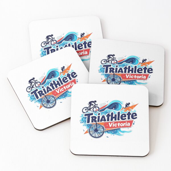 Artikelvorschau, Dynamische Triathletin Victoria – Schwimmen, Radfahren, Laufen entworfen und verkauft von Triathlongram.