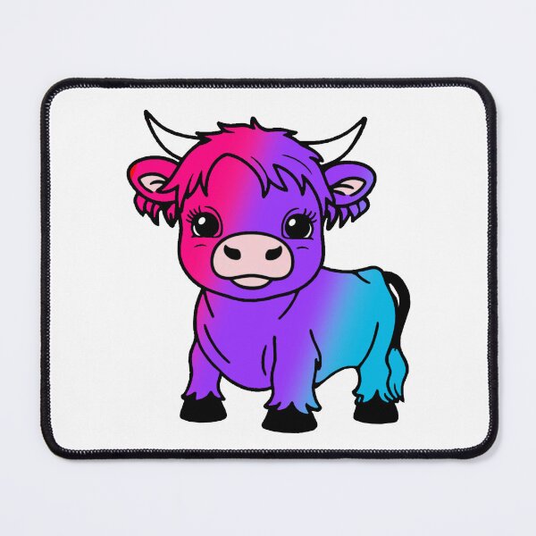Item preview, Cute Androgynous Pride Highland Cow, Androgynous Pride Flag Colors designed and sold by Travelslightly.
