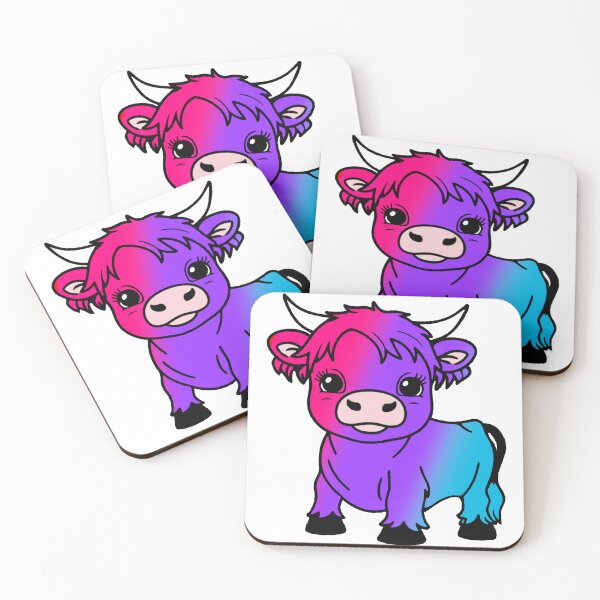 Item preview, Cute Androgynous Pride Highland Cow, Androgynous Pride Flag Colors designed and sold by Travelslightly.