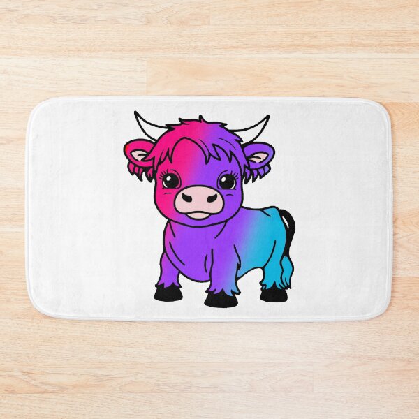 Item preview, Cute Androgynous Pride Highland Cow, Androgynous Pride Flag Colors designed and sold by Travelslightly.