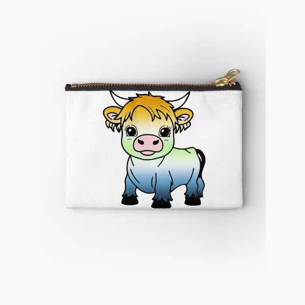 Item preview, Cute Aroace Agender Pride Highland Cow, Aroace Agender Pride Flag Colors designed and sold by Travelslightly.