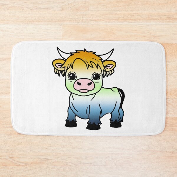 Item preview, Cute Aroace Agender Pride Highland Cow, Aroace Agender Pride Flag Colors designed and sold by Travelslightly.