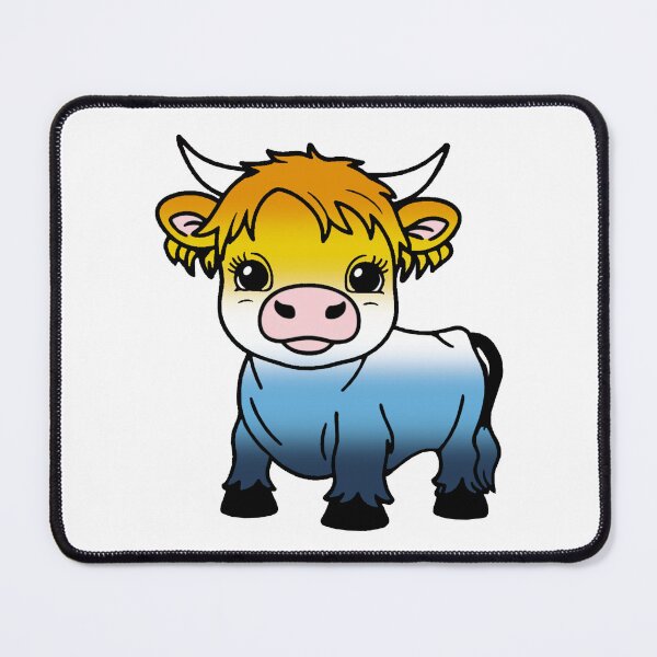 Item preview, Cute Aroace Pride Highland Cow, Aroace Pride Flag Colors designed and sold by Travelslightly.