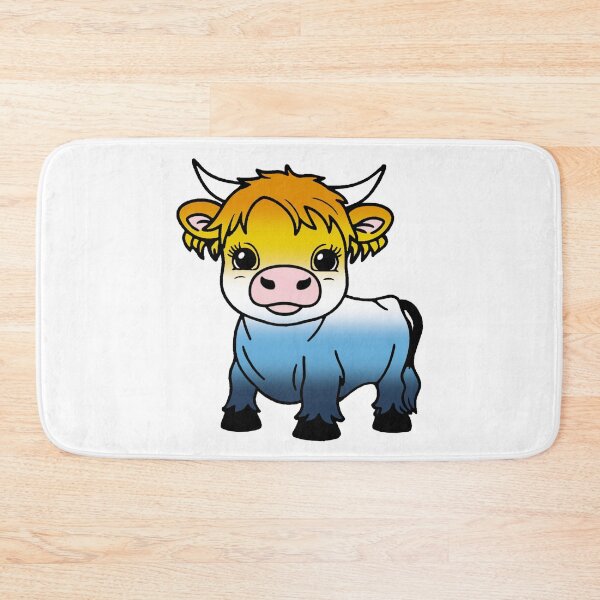 Item preview, Cute Aroace Pride Highland Cow, Aroace Pride Flag Colors designed and sold by Travelslightly.