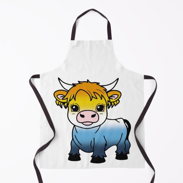 Item preview, Cute Aroace Pride Highland Cow, Aroace Pride Flag Colors designed and sold by Travelslightly.