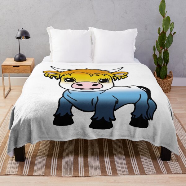 Item preview, Cute Aroace Pride Highland Cow, Aroace Pride Flag Colors designed and sold by Travelslightly.