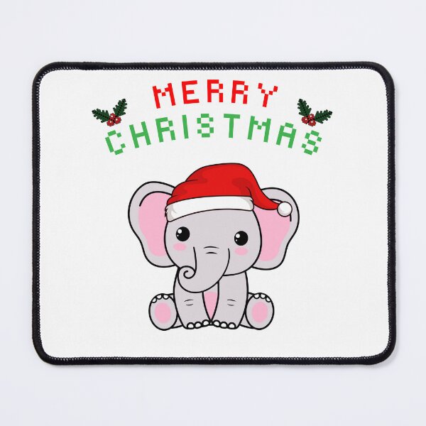 Item preview, Kawaii Christmas Elephant/Cute Christmas Elephant/Christmas Elephant designed and sold by RadiantRoost.