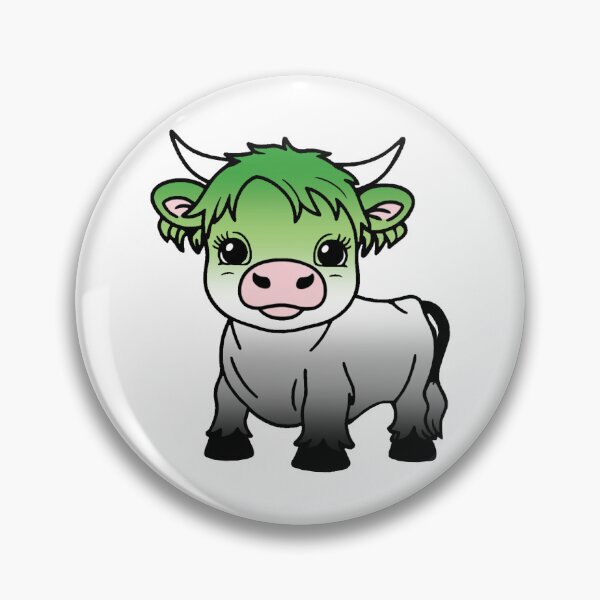 Item preview, Cute Aromantic Pride Highland Cow, Aromantic Pride Flag Colors designed and sold by Travelslightly.
