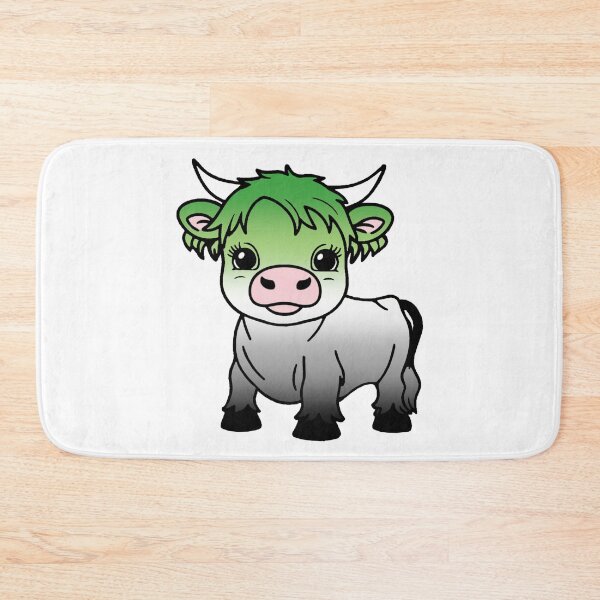 Item preview, Cute Aromantic Pride Highland Cow, Aromantic Pride Flag Colors designed and sold by Travelslightly.