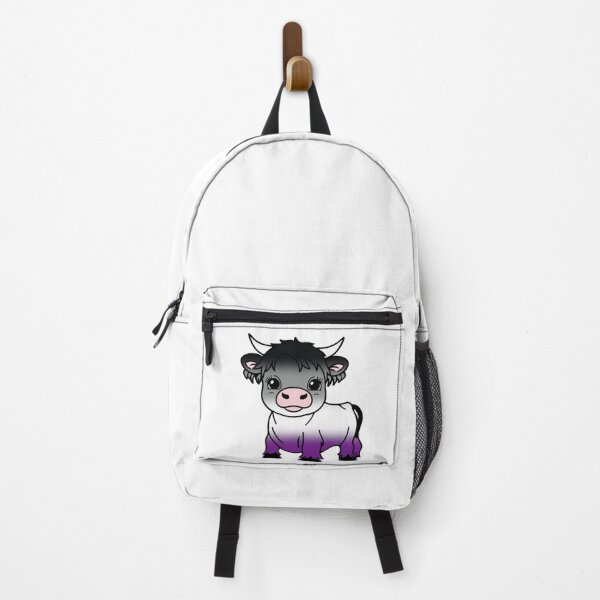 Item preview, Cute Asexual Pride Highland Cow, Ace Pride Flag Colors designed and sold by Travelslightly.