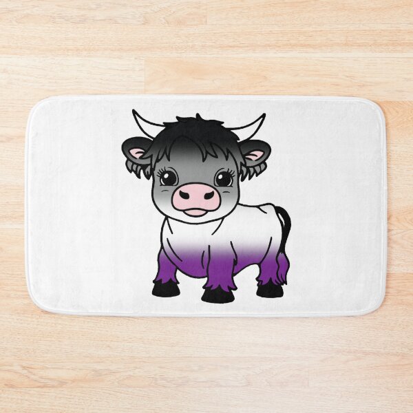Item preview, Cute Asexual Pride Highland Cow, Ace Pride Flag Colors designed and sold by Travelslightly.